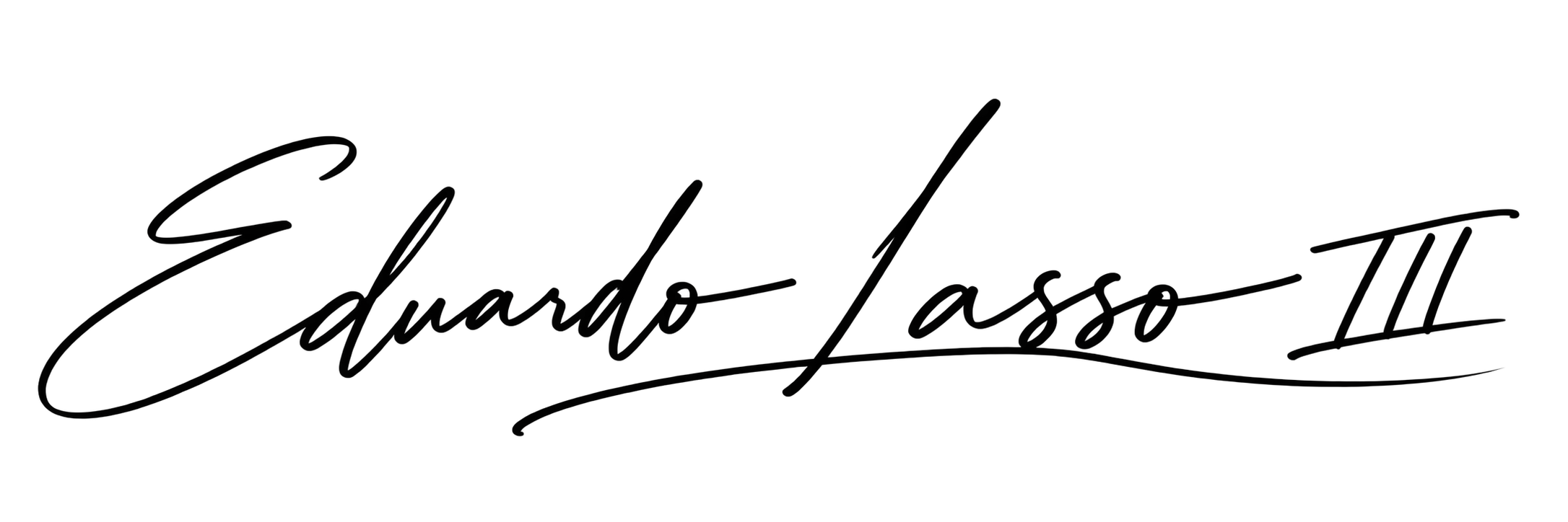 Firma decorativa de Eduardo Lasso III